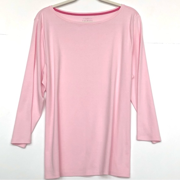 Talbots Tops - NWOT Talbots 💯 Pima Cotton pink top XL